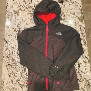 North Face fleece lined jacket ~ size M 10/12